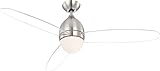 Deckenventilator'Premier' mit Fernbedienung Farbe (Geh?use): Nickel matt, Farbe (Fl?gel): Transparent